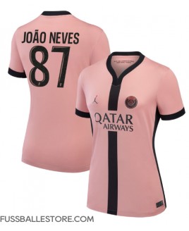 Günstige Paris Saint-Germain Joao Neves #87 3rd trikot Damen 2024-25 Kurzarm